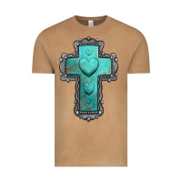 Vintage Camel turquoise gemstone cross Vintage Tee - Jasminsmagicworld