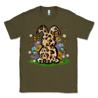 Army Green western floral bunny Classic Tee - MaliasSmallBusiness