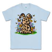 Dusty Blue western floral bunny Classic Tee - MaliasSmallBusiness