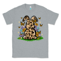 Heather Grey western floral bunny Classic Tee - MaliasSmallBusiness
