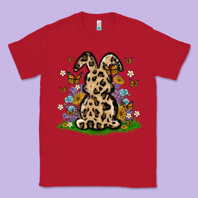 Western Floral Bunny Classic Tee Designed By Maliassmallbusiness