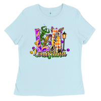 Baby Blue louisiana la mardi gras Ladies Tee - FaDigitalArtStudio