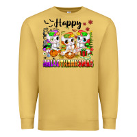 Antique Gold happy hallothanksmas unicorns Premium Sweatshirt - texasbilliewilder