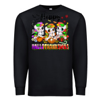 Black happy hallothanksmas unicorns Premium Sweatshirt - texasbilliewilder