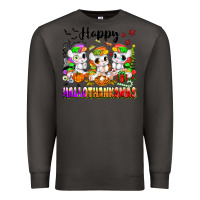 Smoke happy hallothanksmas unicorns Premium Sweatshirt - texasbilliewilder
