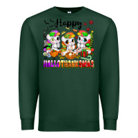 Sports Green happy hallothanksmas unicorns Premium Sweatshirt - texasbilliewilder