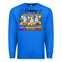 True Royal happy hallothanksmas unicorns Premium Sweatshirt - texasbilliewilder