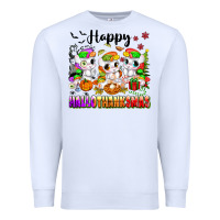 White happy hallothanksmas unicorns Premium Sweatshirt - texasbilliewilder