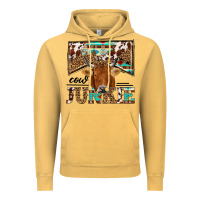 Vintage Mustard cow junkie Vintage Hoodie - NancyCooperArtShop