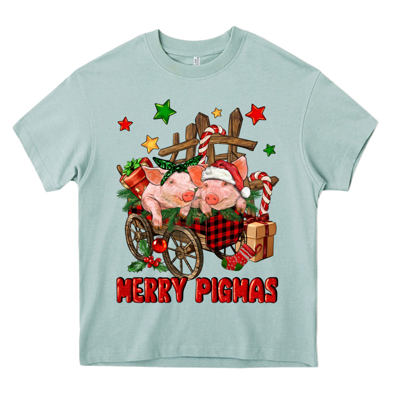 Merry Pig Mas Heavy Core Tee by FaDigitalArtStudio | Teevron