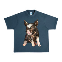 Midnight Navy baby berkshire pig Urban Heavy Tee - LillyAllenDesigns