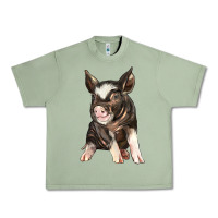 Oil Green baby berkshire pig Urban Heavy Tee - LillyAllenDesigns