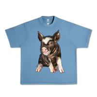 Pebble Blue baby berkshire pig Urban Heavy Tee - LillyAllenDesigns