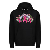 Black Cancer ribbon rainbow Cancer Awareness Premium Hoodie - HowdyJamesFarm