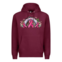 Burgundy Cancer ribbon rainbow Cancer Awareness Premium Hoodie - HowdyJamesFarm