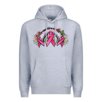 Heather Grey Cancer ribbon rainbow Cancer Awareness Premium Hoodie - HowdyJamesFarm