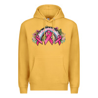 Mustard Cancer ribbon rainbow Cancer Awareness Premium Hoodie - HowdyJamesFarm