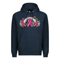 Navy Cancer ribbon rainbow Cancer Awareness Premium Hoodie - HowdyJamesFarm