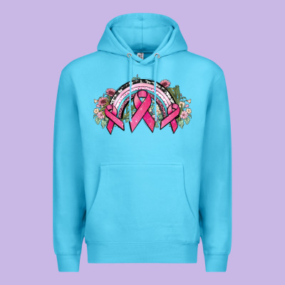 Cancer Ribbon Rainbow Cancer Awareness Premium Hoodie Designed By Howdyjamesfarm