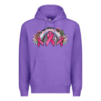 Purple Cancer ribbon rainbow Cancer Awareness Premium Hoodie - HowdyJamesFarm