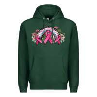 Sports Green Cancer ribbon rainbow Cancer Awareness Premium Hoodie - HowdyJamesFarm