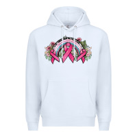 White Cancer ribbon rainbow Cancer Awareness Premium Hoodie - HowdyJamesFarm