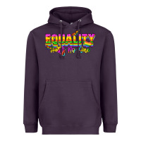 Plum Equality hurts no one Heavyweight Hoodie - NancyCooperArtShop