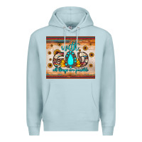 Blue Mist with god all things are possible matthew 19 26 Premium Hoodie - JahusDesignShop