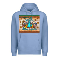 Colony Blue with god all things are possible matthew 19 26 Premium Hoodie - JahusDesignShop