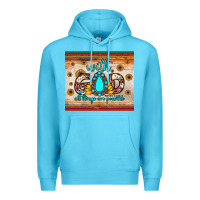 Ocean Blue with god all things are possible matthew 19 26 Premium Hoodie - JahusDesignShop