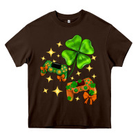 Chocolate Brown St. Patrick's Day with game control and clover Heavy Core Tee - Neo Western