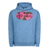 Pigment Pebble Blue Survivor Breast Cancer Urban Hoodie - FaDigitalArtStudio
