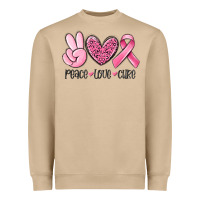 Mushroom peace love cure breast cancer Heavyweight Sweatshirt - MaliasSmallBusiness
