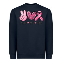 Peace Love Cure Breast Cancer Heavyweight Sweatshirt | Teevron
