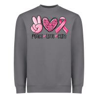 Storm peace love cure breast cancer Heavyweight Sweatshirt - MaliasSmallBusiness