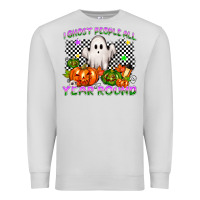 Dove Grey I ghost people all year round Premium Sweatshirt - NancyCooperArtShop