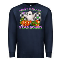 Navy I ghost people all year round Premium Sweatshirt - NancyCooperArtShop