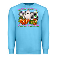 Ocean Blue I ghost people all year round Premium Sweatshirt - NancyCooperArtShop