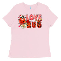 Bubblegum Pink love bug Ladies Tee - FaDigitalArtStudio