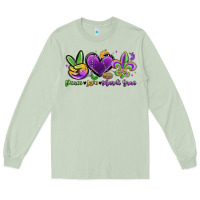 Matcha peace love mardi gras Long Sleeve Tee - MaliasSmallBusiness