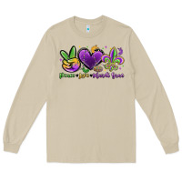 Mushroom peace love mardi gras Long Sleeve Tee - MaliasSmallBusiness
