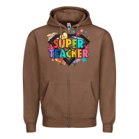 Chestnut super teacher Zipper Hoodie - Artiststas