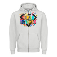 Dove Grey super teacher Zipper Hoodie - Artiststas