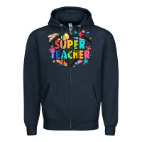 Navy super teacher Zipper Hoodie - Artiststas