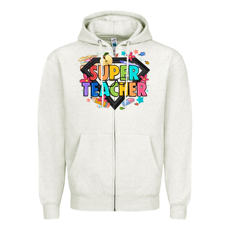Super Teacher Zipper Hoodie by Artiststas | Teevron