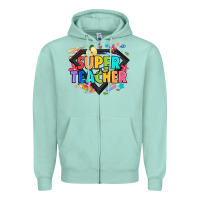Seafoam super teacher Zipper Hoodie - Artiststas