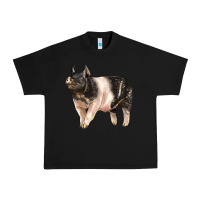 Black hampshire pig Urban Heavy Tee - LillyAllenDesigns