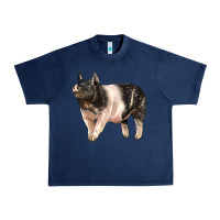 Navy hampshire pig Urban Heavy Tee - LillyAllenDesigns
