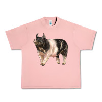 Salmon hampshire pig Urban Heavy Tee - LillyAllenDesigns