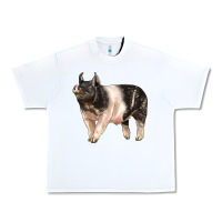 White hampshire pig Urban Heavy Tee - LillyAllenDesigns